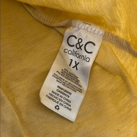 Yellow Beachin' Graphic Sweatshirt Size 1X - Picture 6 of 9